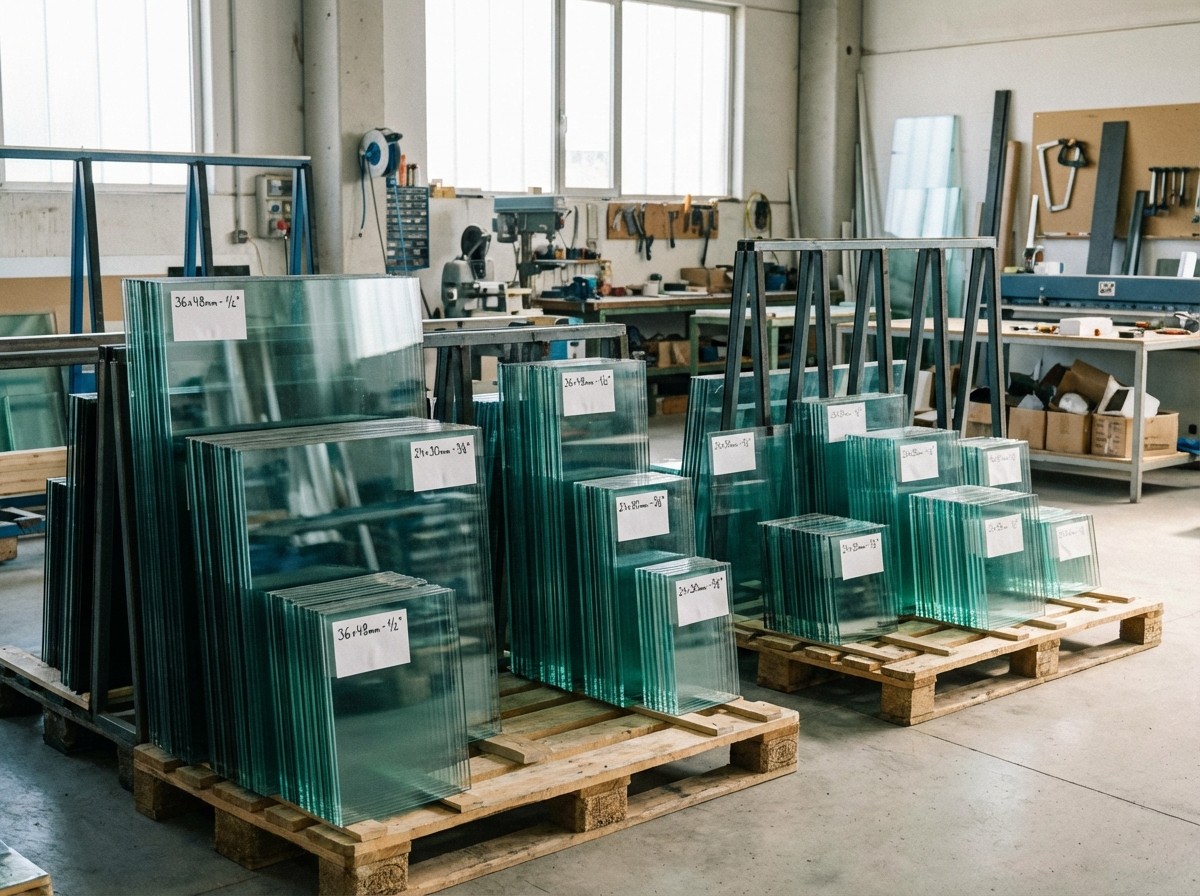 Vidro cortado à medida