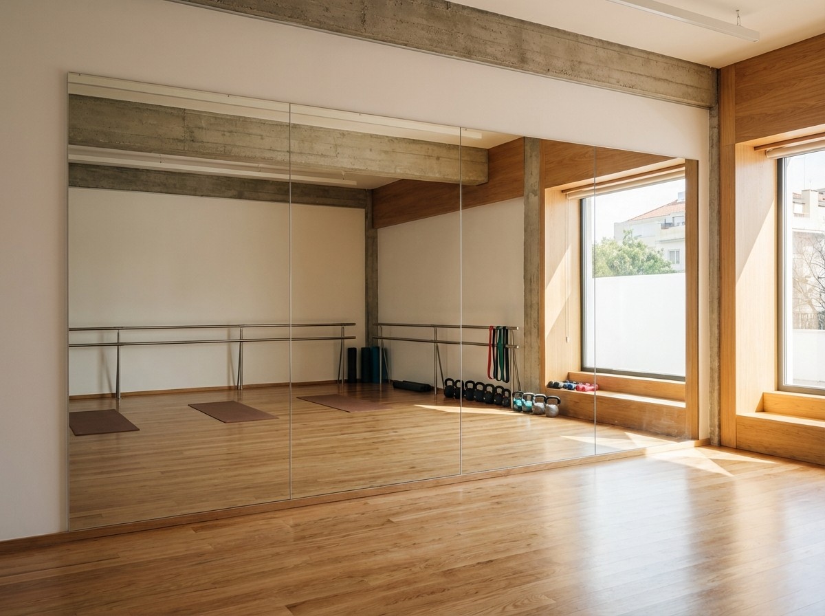 Espelho grande ginásio