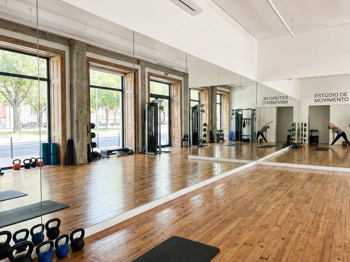 Espelhos profissionais para estúdio de dança