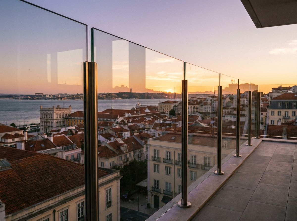 Guarda de varanda em vidro temperado