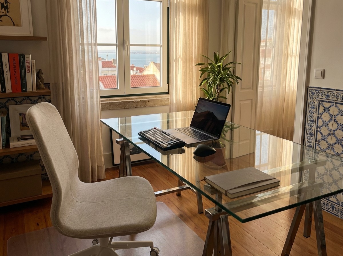 Tampo vidro secretária